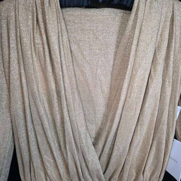 NWT GOLDSIGN Hilda Bodysuit in Gold Lurex M - Picture 2 of 15